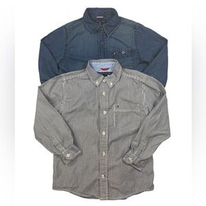 Tommy Hilfger 2 Boys Long Sleeve Button Front Shirts | Size 5